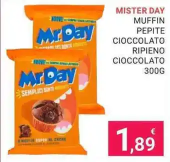 Eté MISTER DAY MUFFIN PEPITE CIOCCOLATO RIPIENO CIOCCOLATO 300G offerta