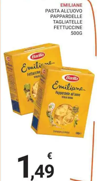 Eté EMILIANE PASTA ALL'UOVO PAPPARDELLE TAGLIATELLE FETTUCCINE 500G offerta