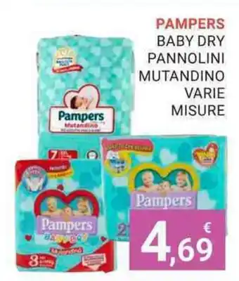 Eté PAMPERS BABY DRY PANNOLINI MUTANDINO VARIE MISURE offerta