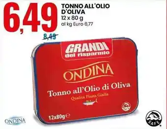Eurospin Tonno All'Olio d'Oliva 12x80g offerta