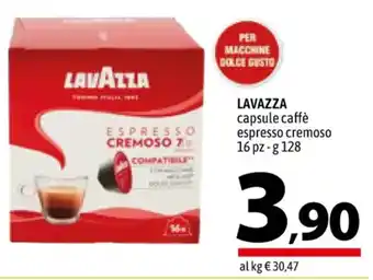A&O LAVAZZA capsule caffè espresso cremoso 16 pz-g 128 offerta
