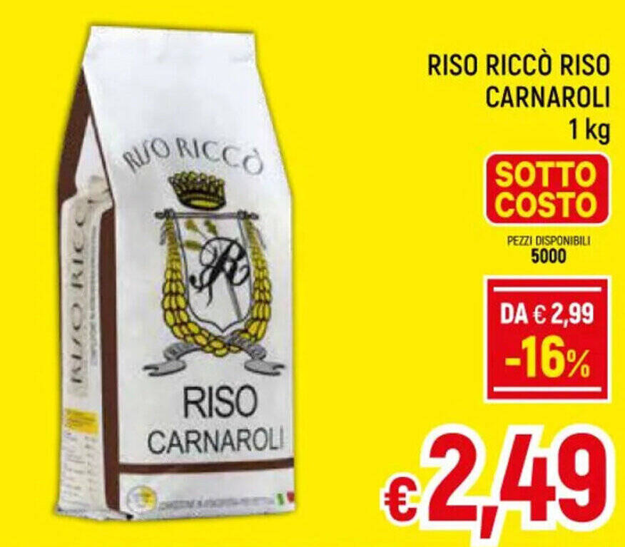 RISO RICCÒ RISO CARNAROLI 1 kg offerta di Famila Market