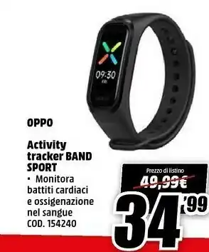 MediaWorld Huawei Oppo Activity Tracker Band Sport offerta