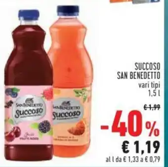 Conad SUCCOSO SAN BENEDETTO vari tipi 1,5 l offerta