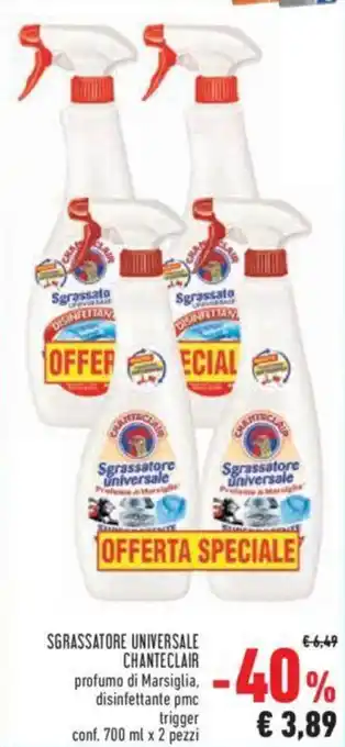 Conad SGRASSATORE UNIVERSALE CHANTECLAIR conf. 700 ml x 2 pezzi offerta