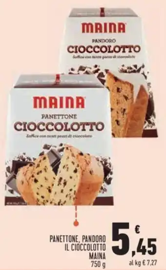 Conad PANETTONE, PANDORO IL CIOCCOLOTTO MAINA 750 g offerta