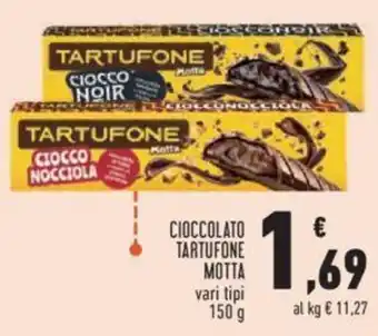 Conad CIOCCOLATO TARTUFONE MOTTA vari tipi 150 g offerta
