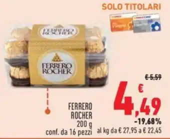 Conad FERRERO ROCHER 200 g offerta