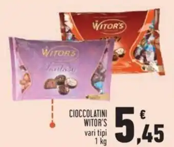 Conad CIOCCOLATINI WITOR'S vari tipi 1 kg offerta
