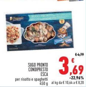 Conad SUGO PRONTO CONDIPRESTO ESCA 450 g offerta