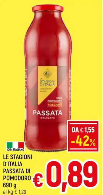 Famila Market LE STAGIONI D'ITALIA PASSATA DI POMODORO 690 g offerta