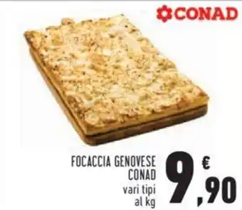 Conad FOCACCIA GENOVESE CONAD vari tipi offerta