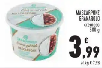 Conad MASCARPONE GRANAROLO cremoso 500 g offerta