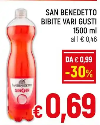 Famila Market SAN BENEDETTO BIBITE VARI GUSTI 1500 ml offerta