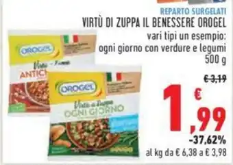 Conad VIRTÙ DI ZUPPA IL BENESSERE OROGEL 500 g OROGEL offerta