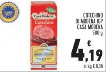 Conad COTECHINO DI MODENA IGP CASA MODENA 500 g offerta