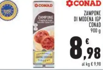 Conad ZAMPONE DI MODENA IGP CONAD 900 g offerta