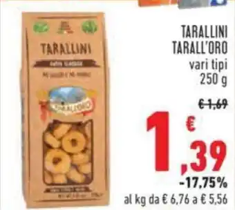 Conad TARALLINI TARALL'ORO vari tipi 250 g offerta