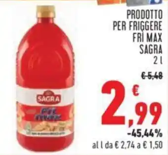 Conad PRODOTTO PER FRIGGERE FRI MAX SAGRA 2 l offerta