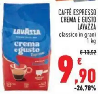 Conad CAFFE ESPRESSO CREMA E GUSTO LAVAZZA 1 kg offerta