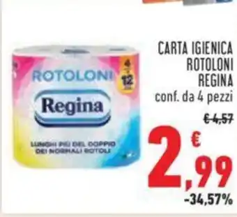 Conad CARTA IGIENICA ROTOLONI REGINA offerta