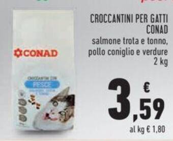 Conad CROCCANTINI PER GATTI CONAD 2 kg offerta