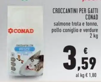 Conad CROCCANTINI PER GATTI CONAD 2 kg offerta
