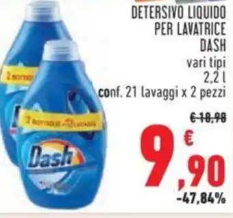DETERSIVO LIQUIDO PER LAVATRICE Dash 2,2 l