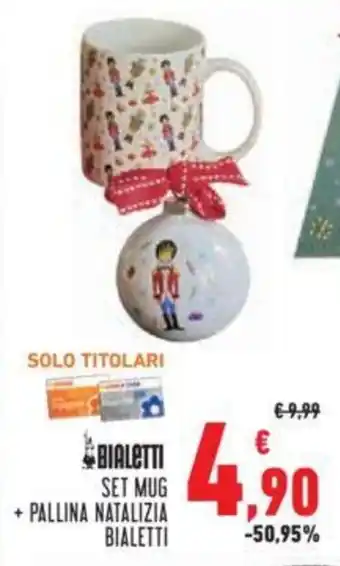 Conad BIALETTI SET MUG + PALLINA NATALIZIA offerta