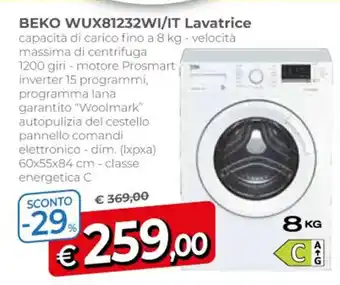 Famila Market BEKO WUX81232WI/IT Lavatrice offerta
