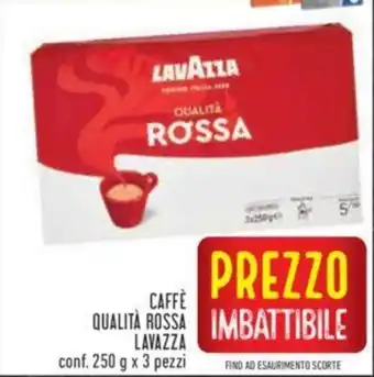 Conad CAFFE QUALITÀ ROSSA LAVAZZA conf. 250 g x 3 pezzi offerta