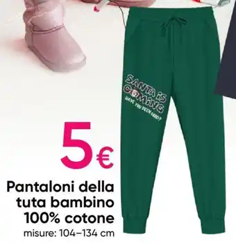Pepco Pantaloni della tuta bambino 100% cotone misure: 104-134 cm offerta