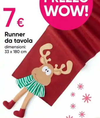 Runner da tavola dimensioni: 33 x 180 cm