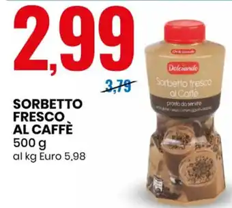 Eurospin SORBETTO FRESCO AL CAFFÈ 500 g offerta