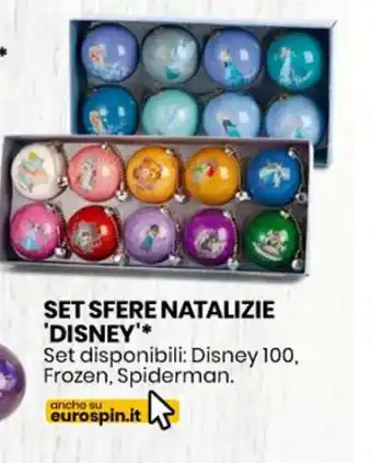 Eurospin SET SFERE NATALIZIE 'DISNEY' offerta