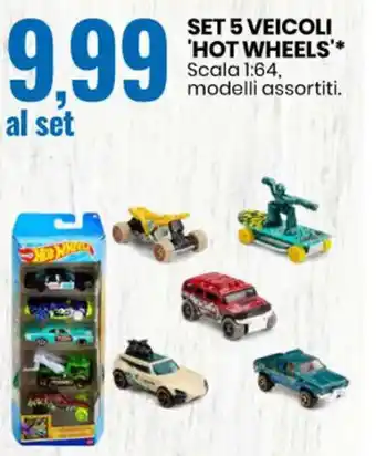 Eurospin SET 5 VEICOLI 'HOT WHEELS offerta