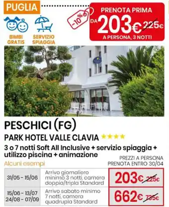 Eurospin PESCHICI (FG) PARK HOTEL VALLE CLAVIA offerta