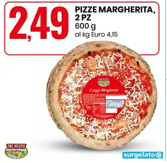 Eurospin PIZZE MARGHERITA, 2 PZ 600 g offerta
