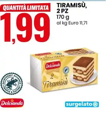 Eurospin Tiramisù 2 Pz. 170 g offerta