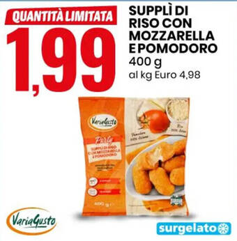 Eurospin SUPPLÌ DI RISO CON MOZZARELLA E POMODORO 400 g offerta