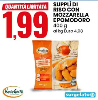 SUPPLÌ DI RISO CON MOZZARELLA E POMODORO 400 g