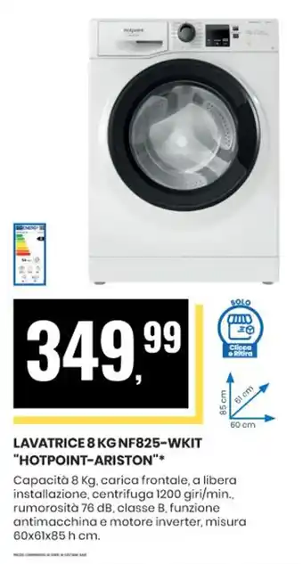 Eurospin LAVATRICE 8 KG NF825-WKIT "HOTPOINT-ARISTON" offerta