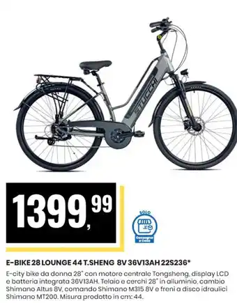 E-BIKE 28 LOUNGE 44 T.SHENG 8V 36V13AH 22S236
