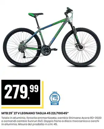 MTB 29" 27 V LEGNANO TAGLIA 45 22L710G45