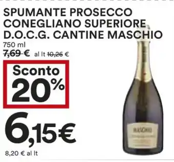 Coop SPUMANTE PROSECCO CONEGLIANO SUPERIORE D.O.C.G. CANTINE MASCHIO 750 ml offerta