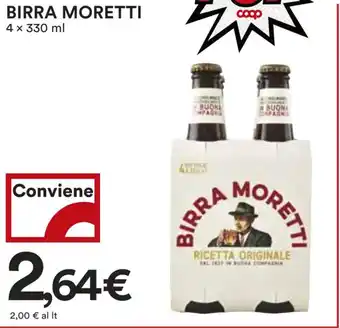 Coop BIRRA MORETTI 4 x 330 ml offerta