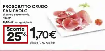 Coop PROSCIUTTO CRUDO SAN PAOLO offerta