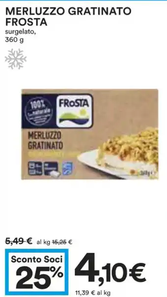 Coop MERLUZZO GRATINATO FROSTA 360 g offerta