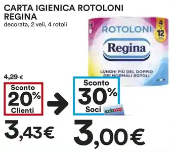 Coop CARTA IGIENICA ROTOLONI REGINA offerta