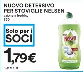 NUOVO DETERSIVO PER STOVIGLIE NELSEN azione a freddo, 850 ml
